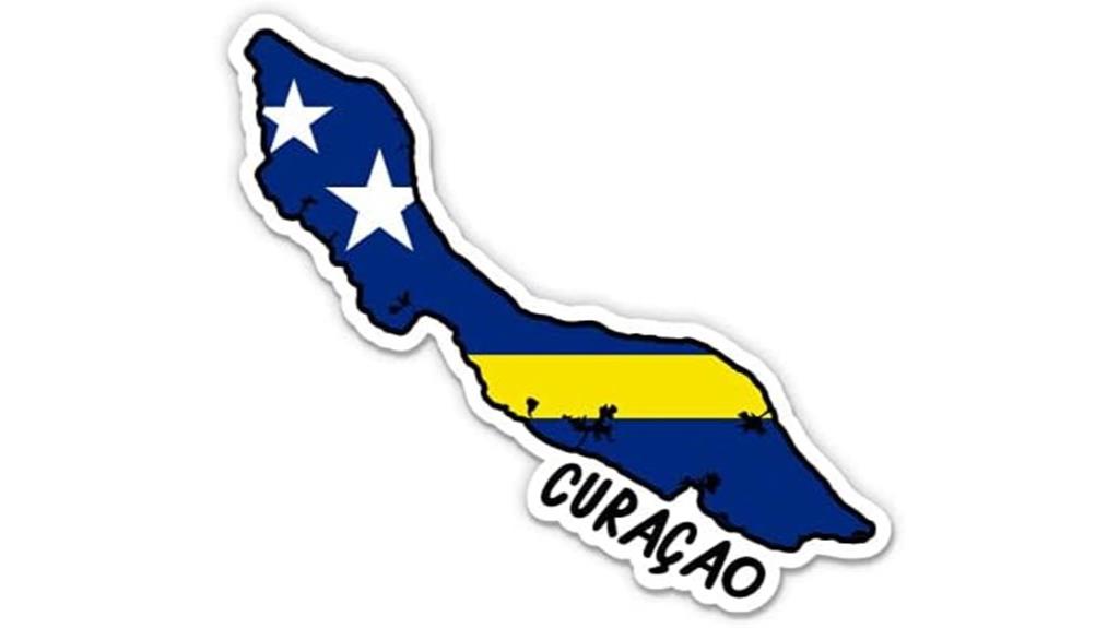 squiddy curacao map sticker