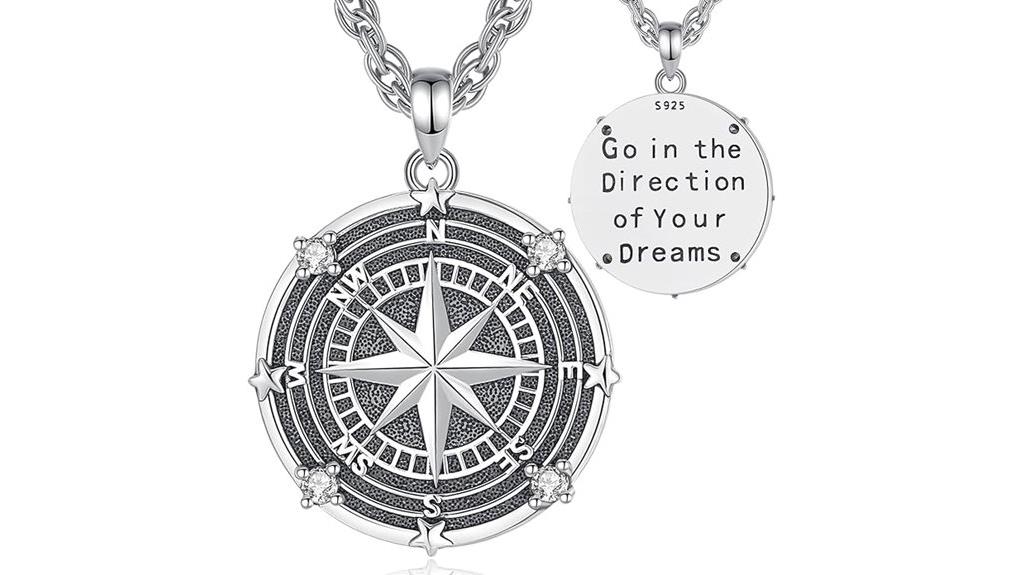 sterling silver viking compass