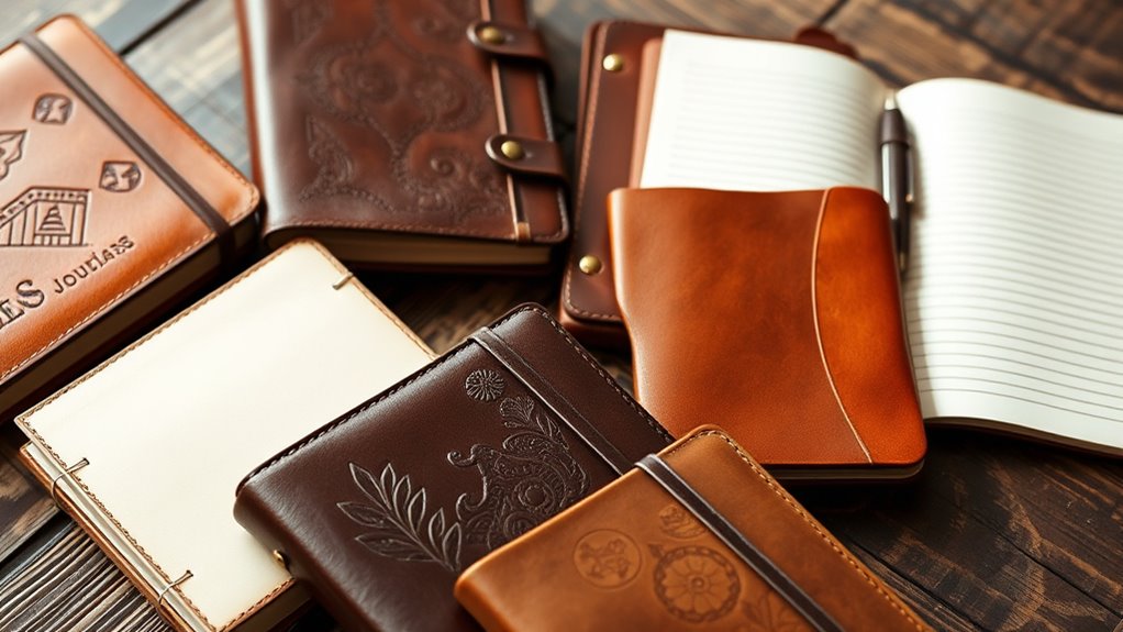 stylish refillable leather journals