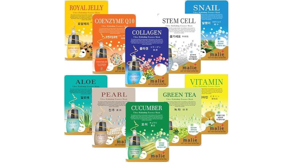 ten piece hydrating mask set