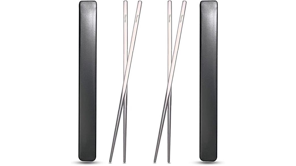 titanium chopsticks with case