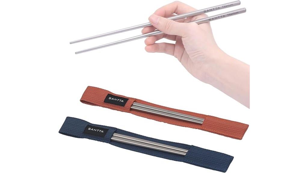titanium travel chopsticks set