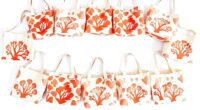 top coral canvas totes