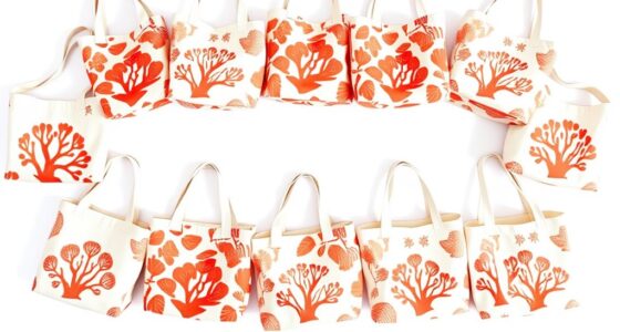 top coral canvas totes