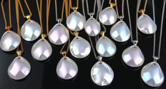 top pearlescent shell pendant necklaces