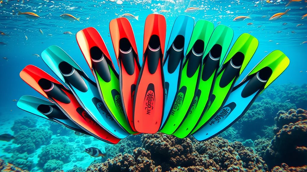 top short blade snorkel fins