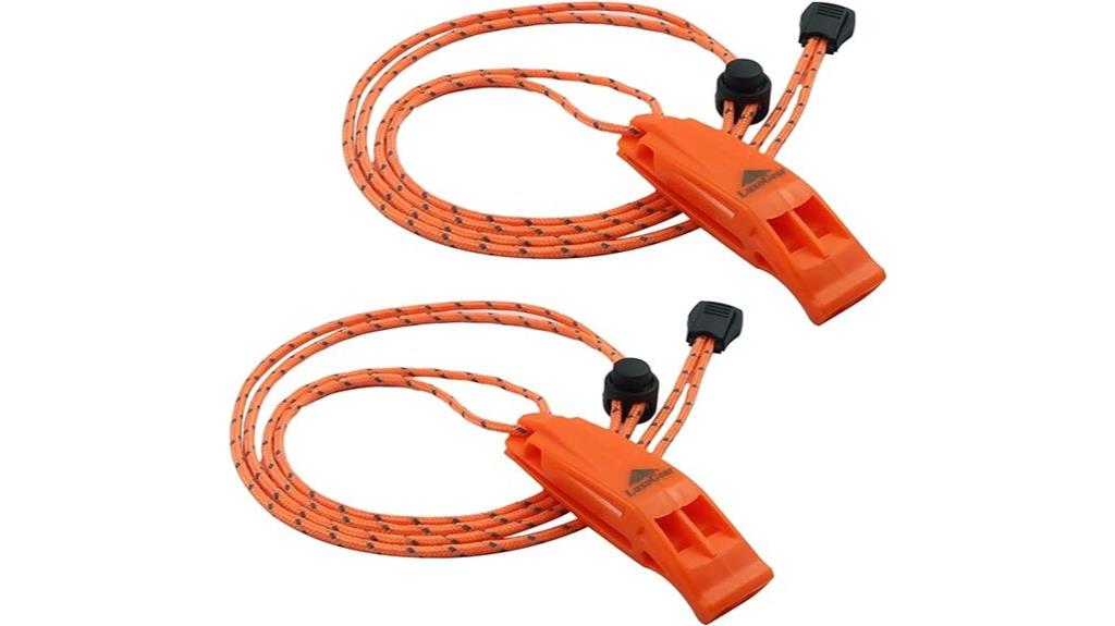 two pack emergency whistles
