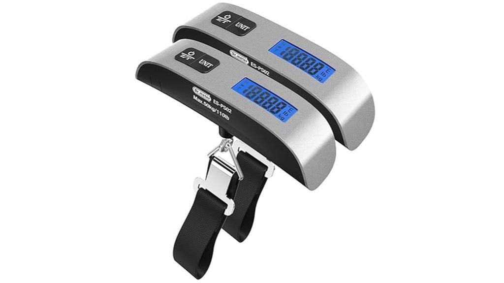two pack luggage weighing