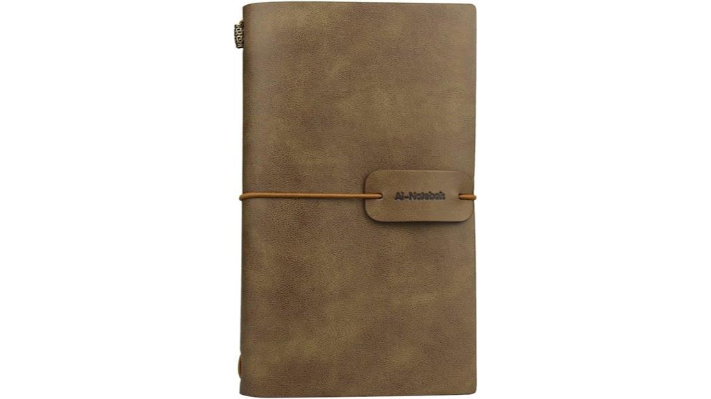 vintage leather travel journal