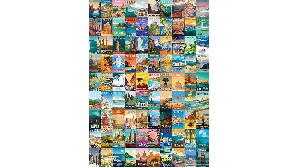 vintage travel puzzle