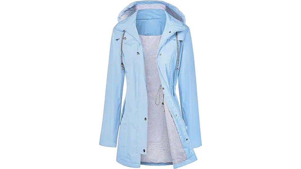 waterproof hooded trench coat