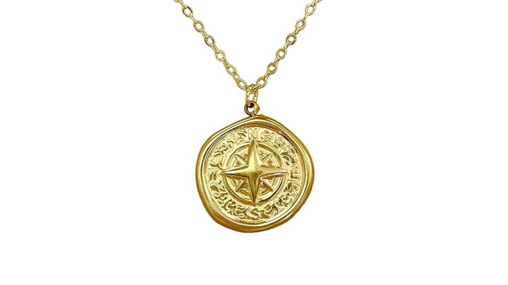 women s nautical compass necklace