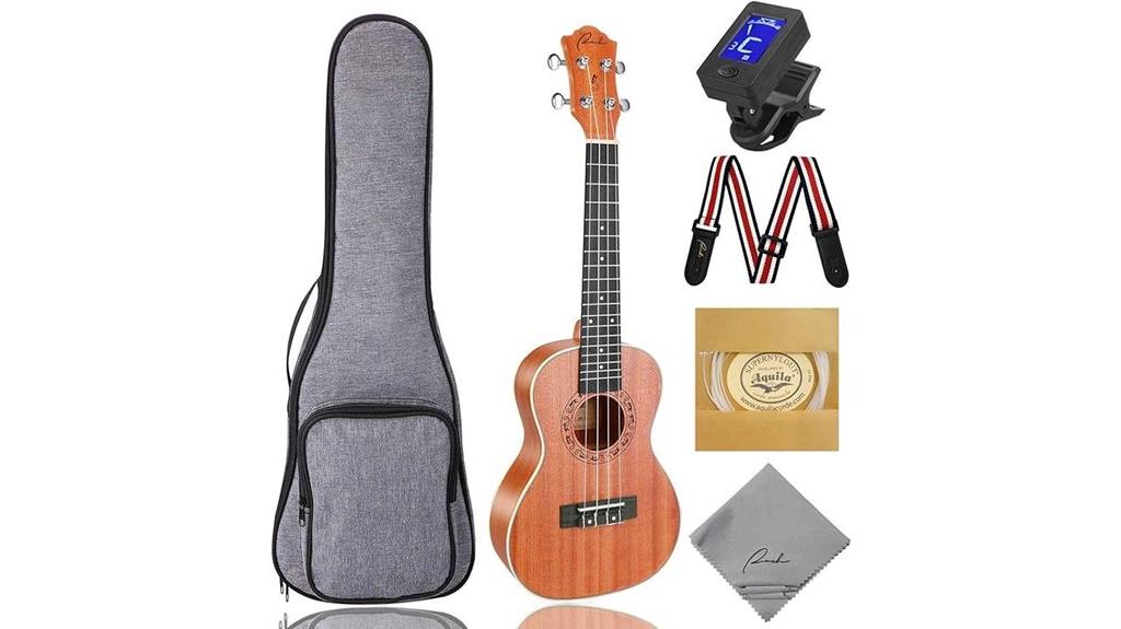 wooden 21 inch ukulele kit