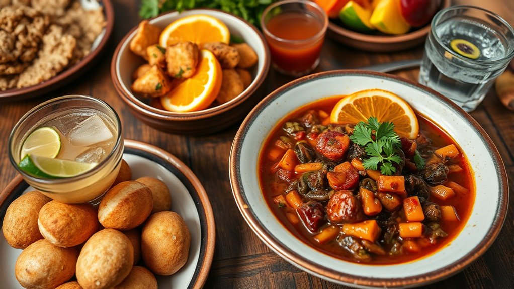 brazilian meal accompaniments and drinks