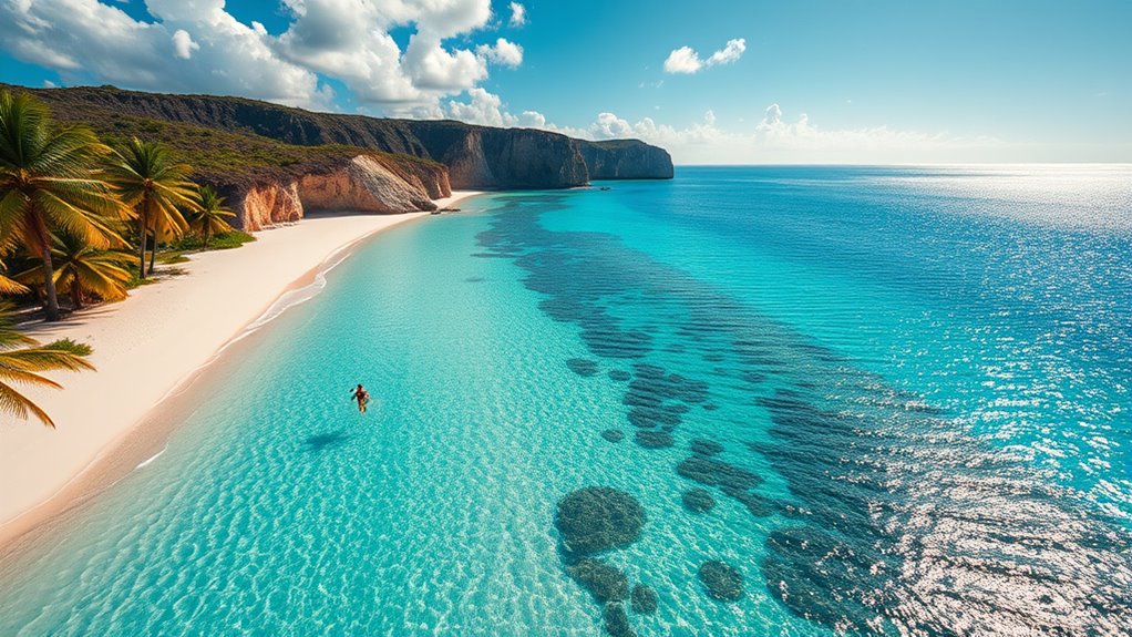 caves cliffs marine life