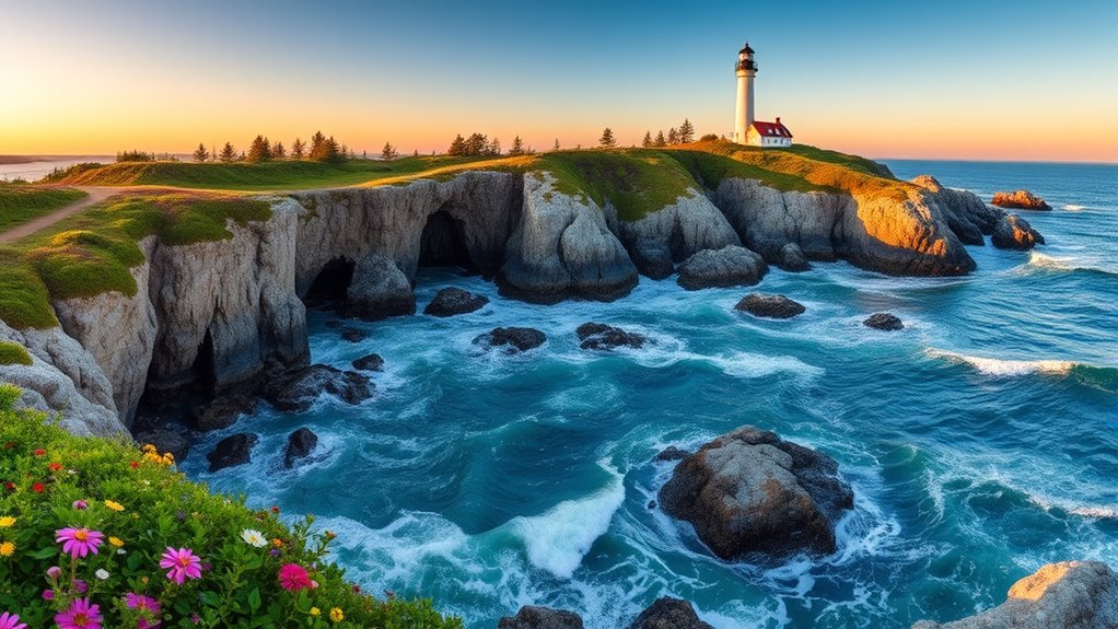 coastal scenery and wildlife