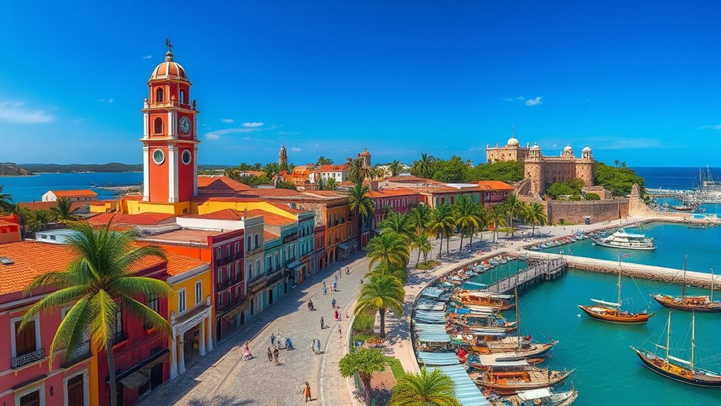 colonial architecture and beaches