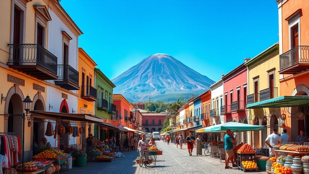 colorful markets and colonial streets