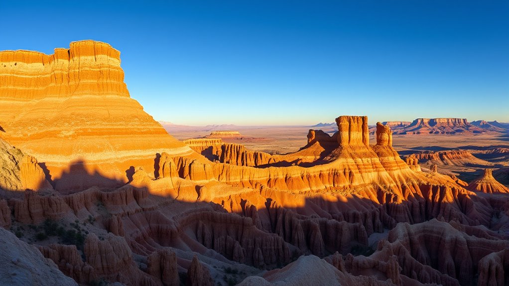 colorful spire like rock formations