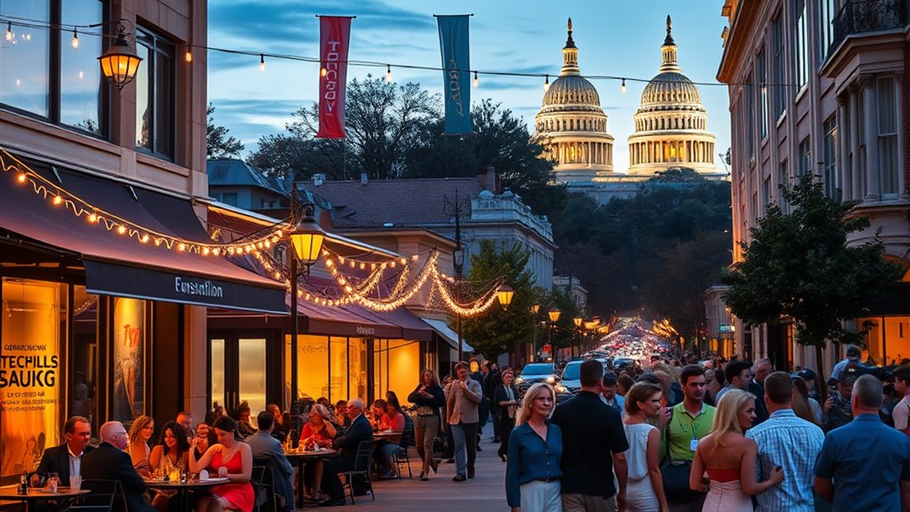 diverse dining and entertainment districts