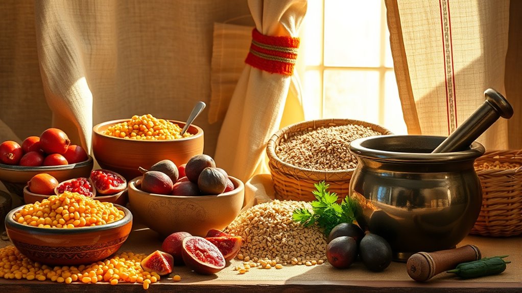 egyptian bread beer vegetables