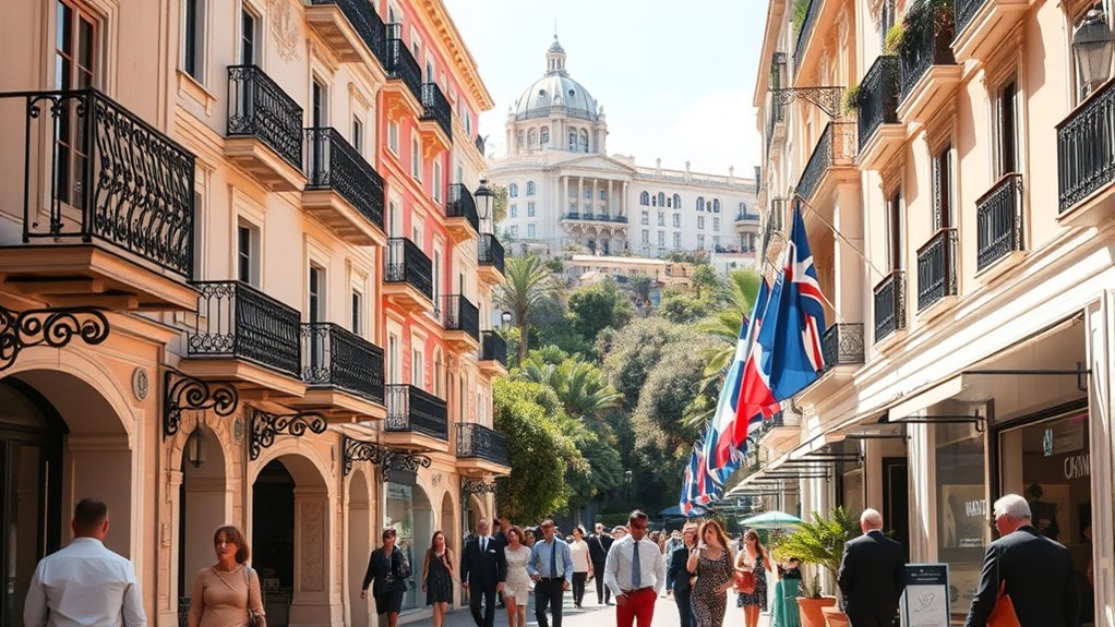 elegant multicultural monaco society