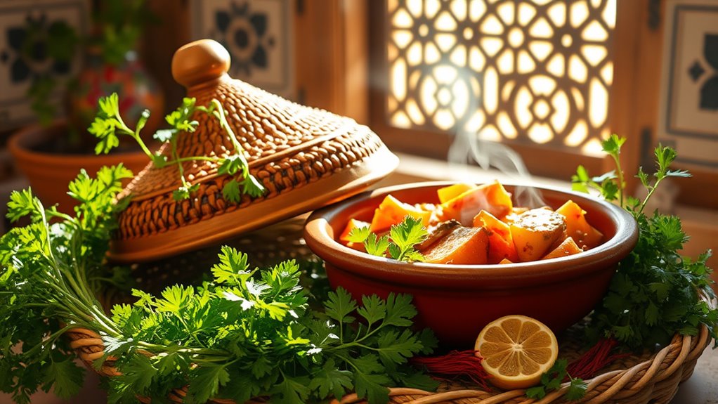 fresh herbs elevate moroccan flavors