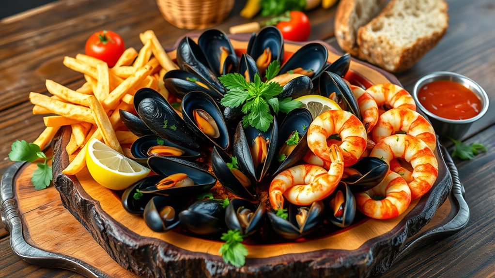 fresh local seafood and produce