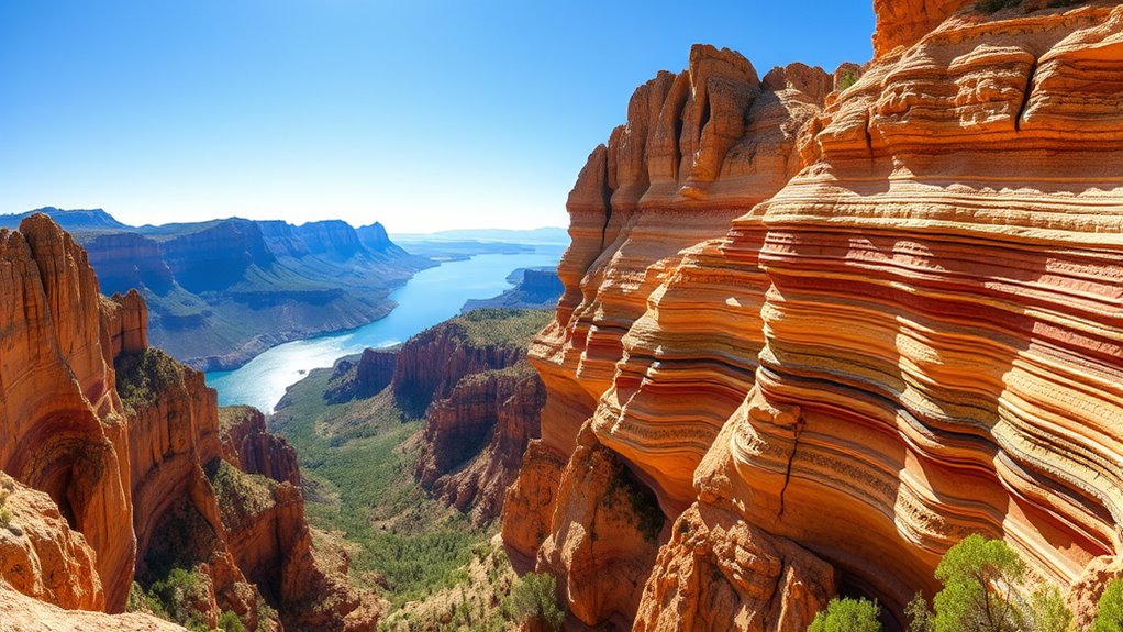 geological formations and erosional landscapes