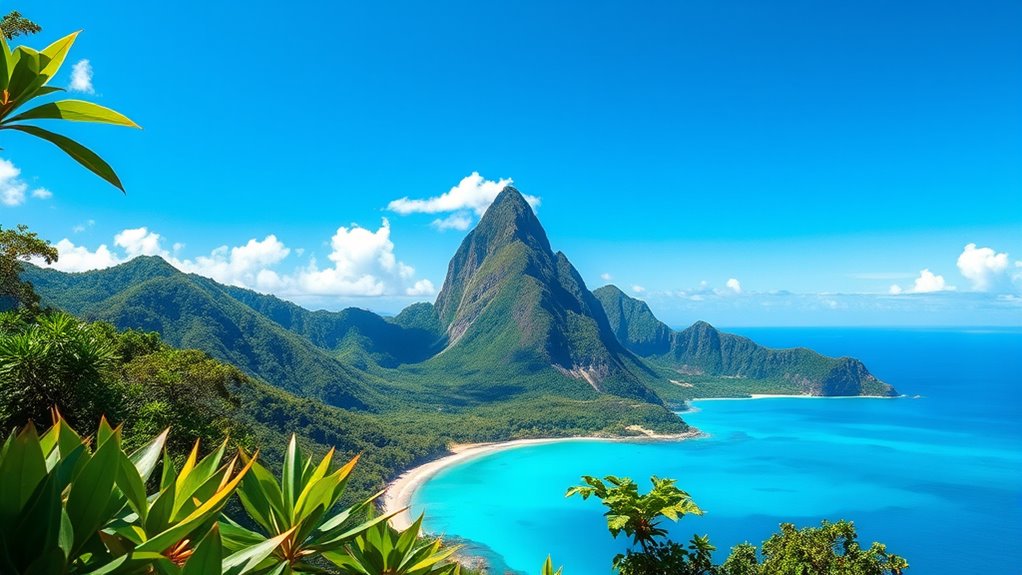 iconic pitons and scenic beauty