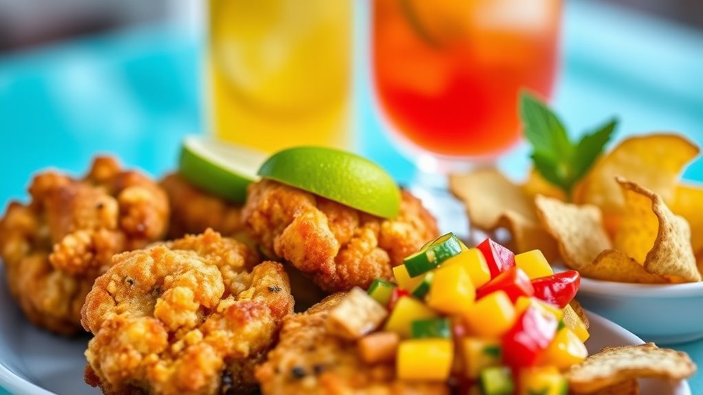 island flavors and spicy accompaniments