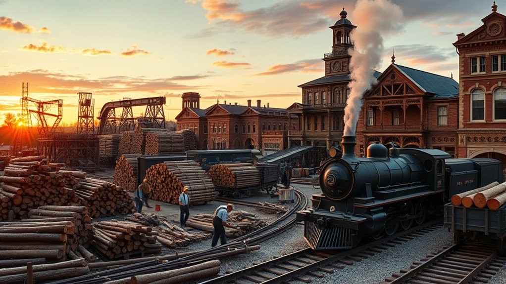 lumber railroads milling growth