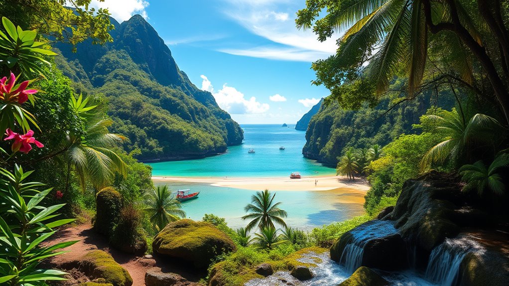 lush volcanic rainforest landscapes