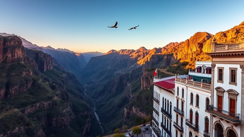 majestic condors and colonial architecture
