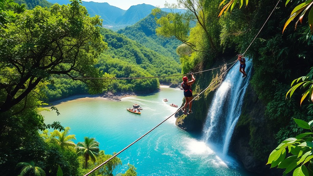 mountain hikes waterfalls water parks