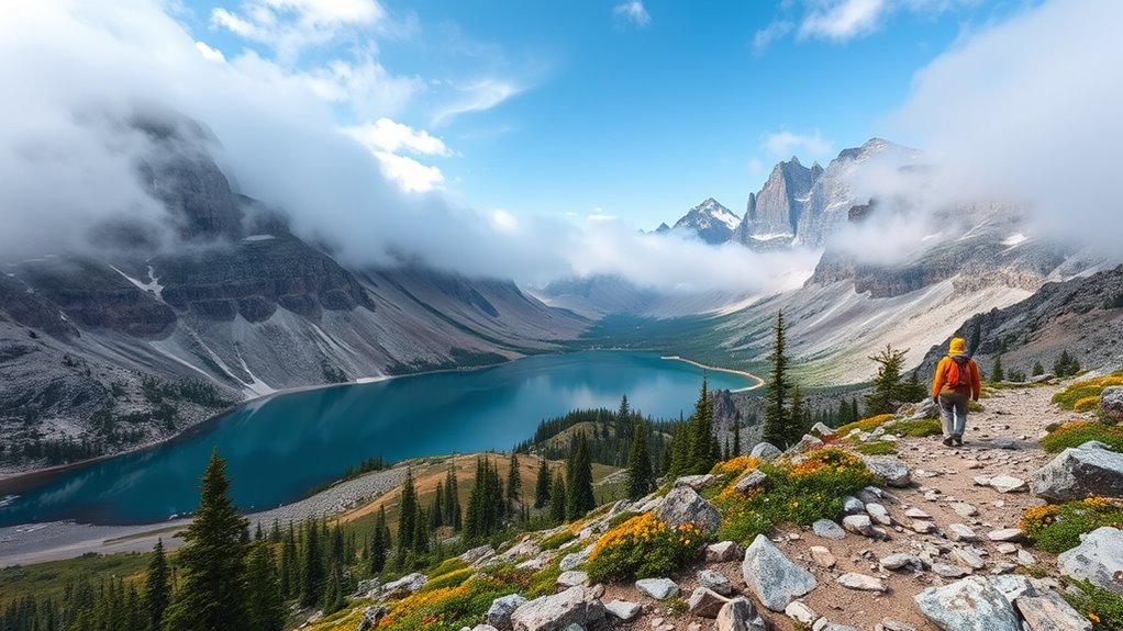 mountain hiking and winter sports