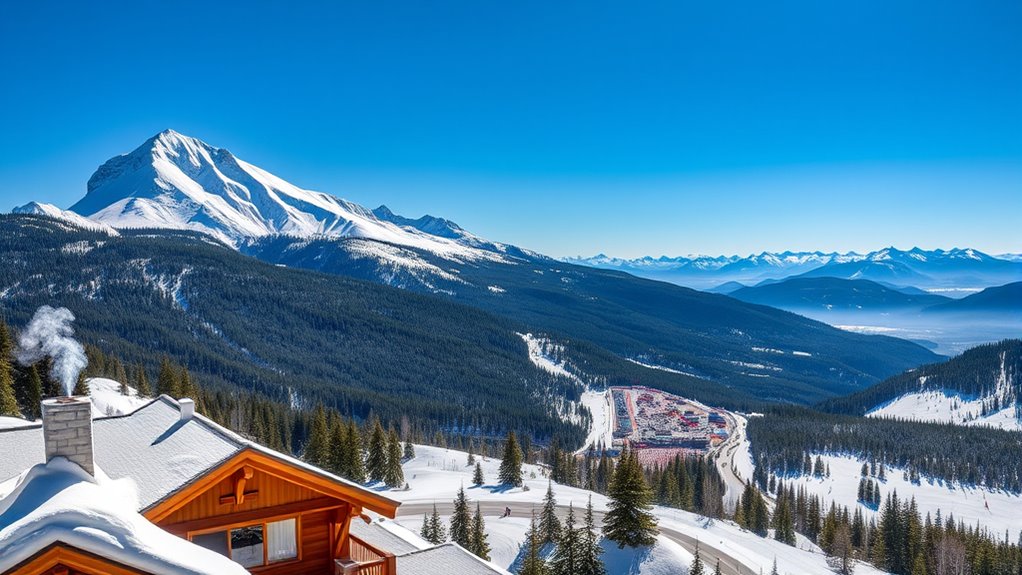 mountain skiing and biking