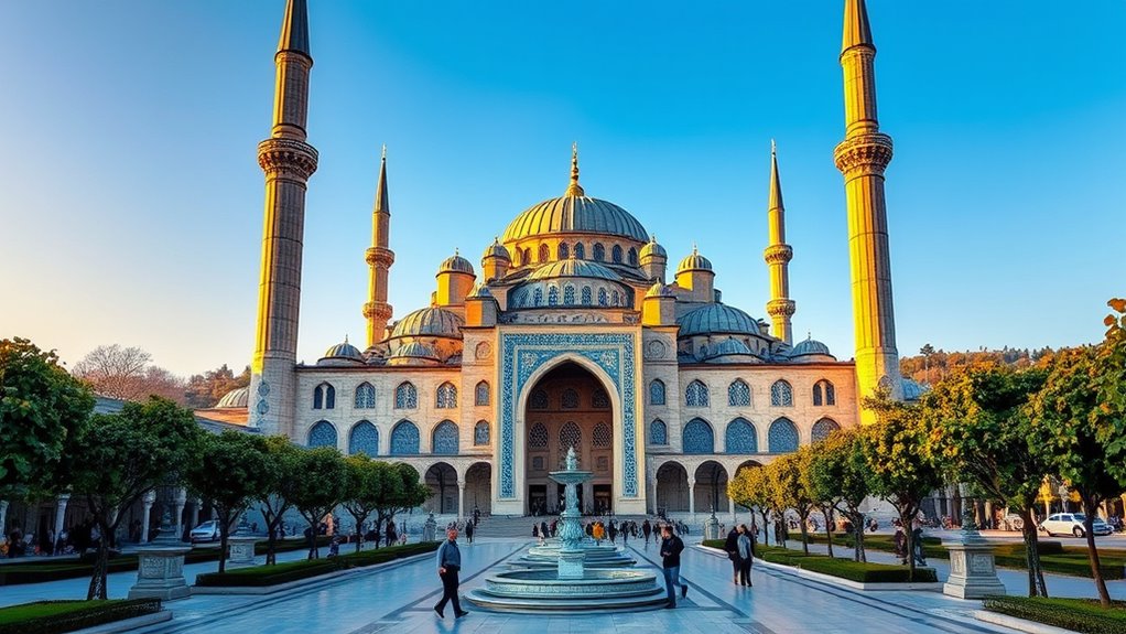 ottoman architecture with blue tiles