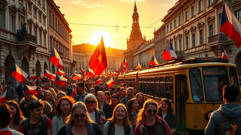 peaceful protests led democracy