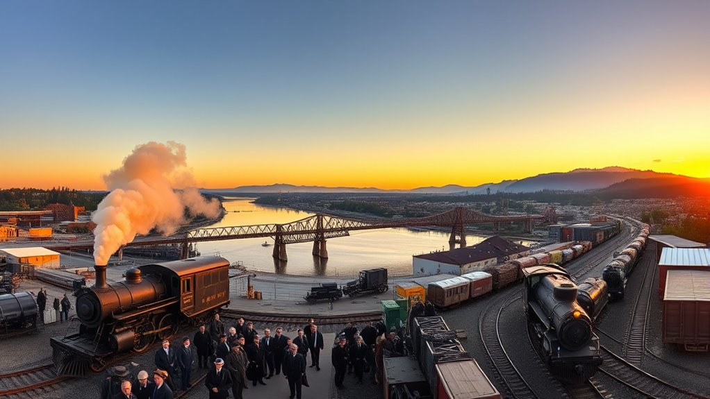 railroads canals timber industry