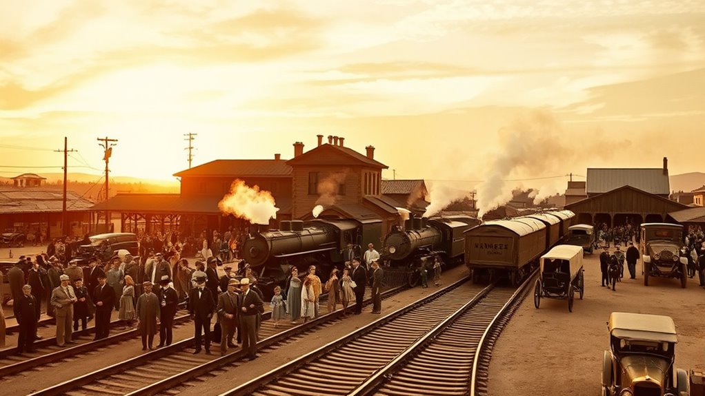 railroads linked towns boosted economy