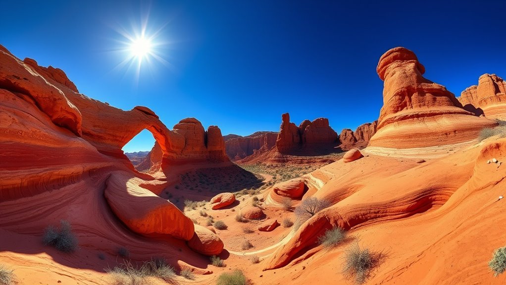 red rock geological formations