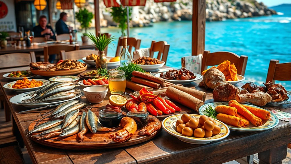 regional croatian seafood and meats