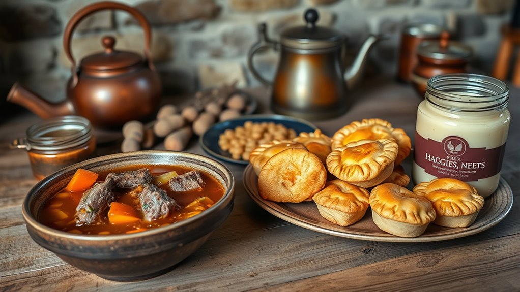 scottish ingredients oats vegetables seafood