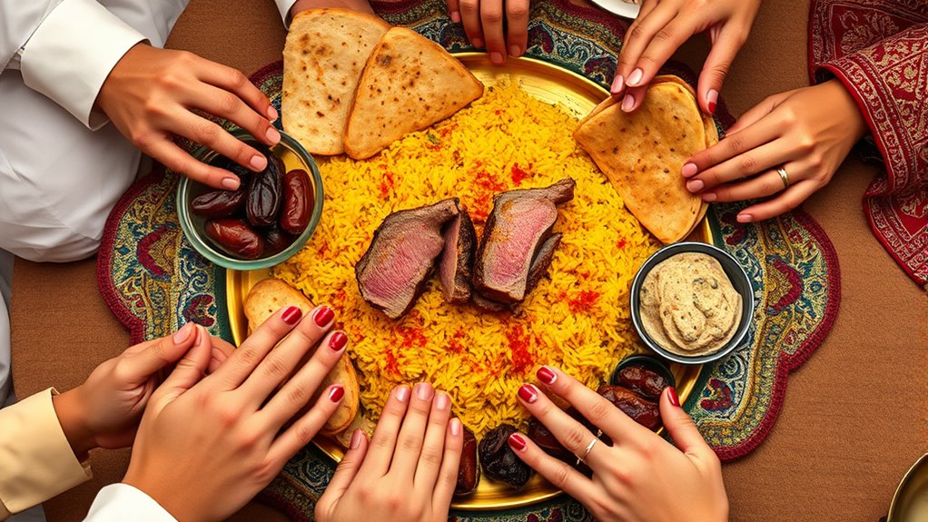 sharing traditional emirati meals
