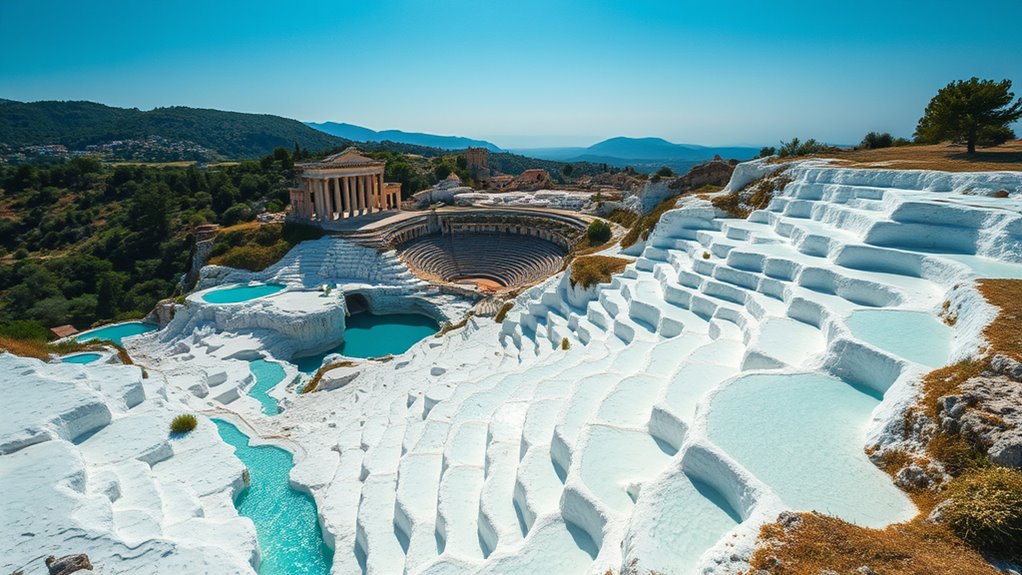 surreal white thermal terraces