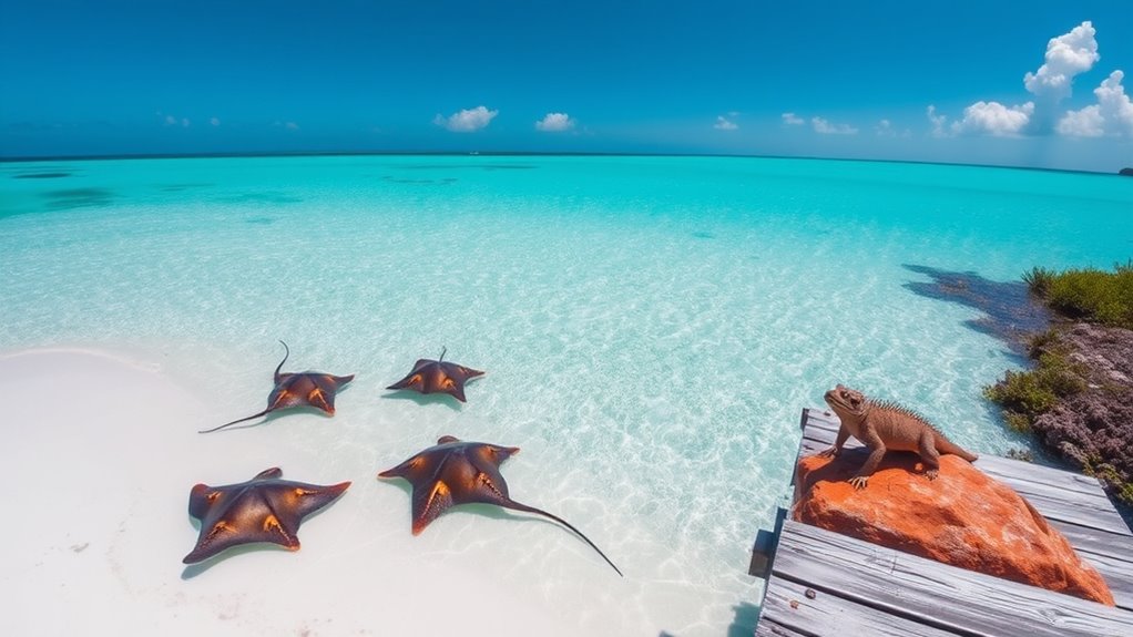 swimming pigs and coral reefs