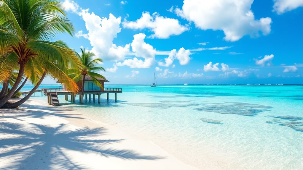 turquoise sands and palm retreats