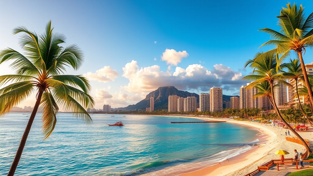 vibrant beaches and city life