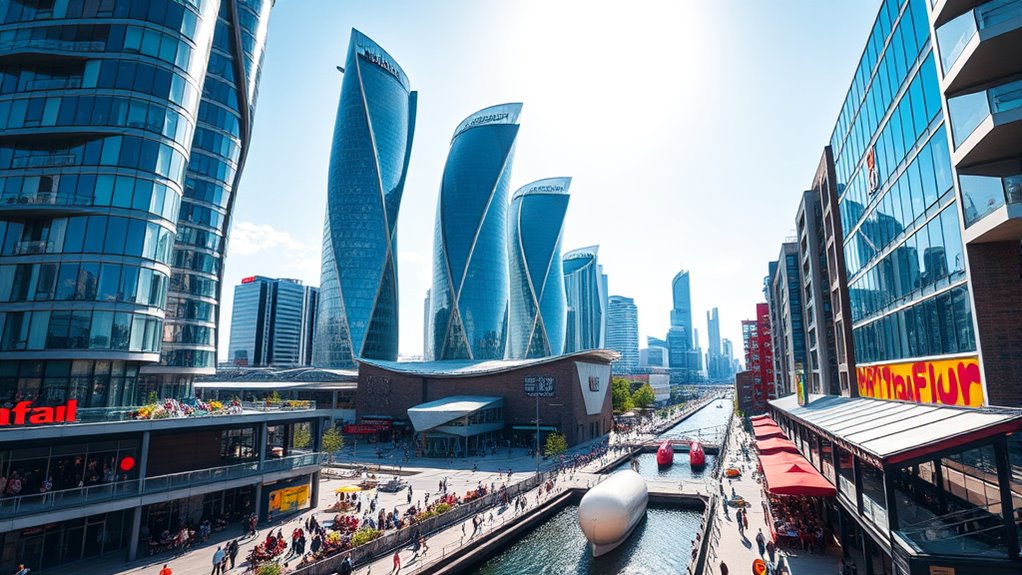 vibrant cities with innovative architecture
